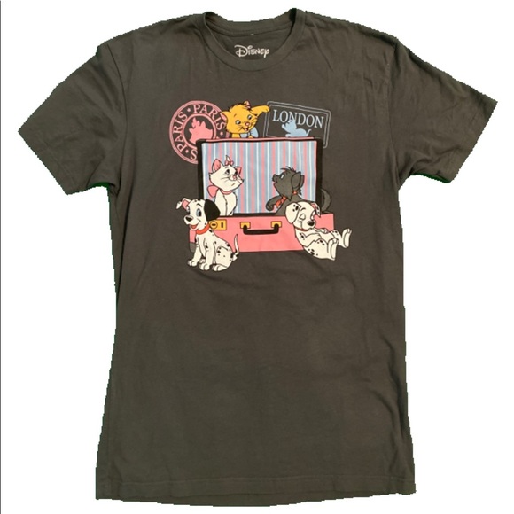 Disney Tops - Disney Aristocats and Dalmatians Travel Tee